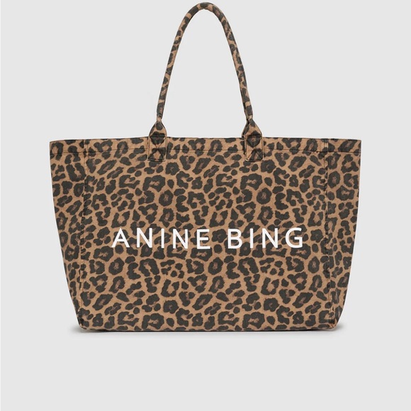 Anine Bing Handbags - Anine Bing Brown Leopard Tote